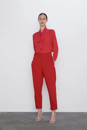 Zara Trousers with snap-button hems