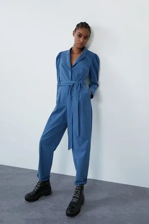 Zara Long belted jumpsuit