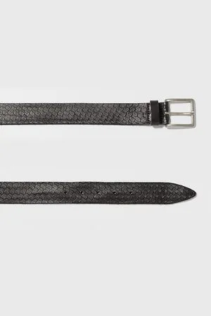 Zara Braided embossed leather belt