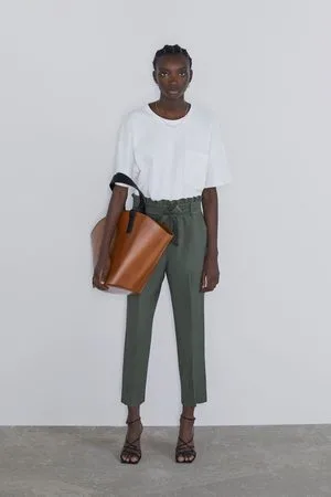Zara Paperbag trousers with belt